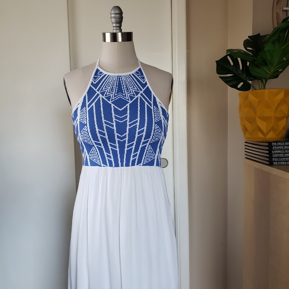 Grecian Arctic Blue Halter Dress Size Small NEW! - Picture 9 of 12